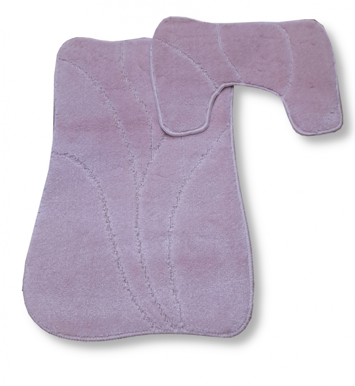 Egyszínű rózsaszín <br/>2 részes fürdőszoba szőnyeg szett